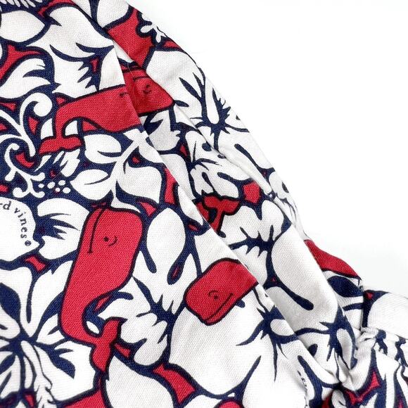 Vineyard Vines Red Hibiscus Romper - Picture 3 of 6